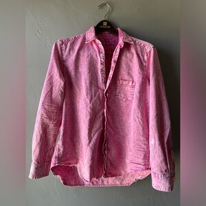 Frank & Eileen Pink Denim Shirt ~ Size S